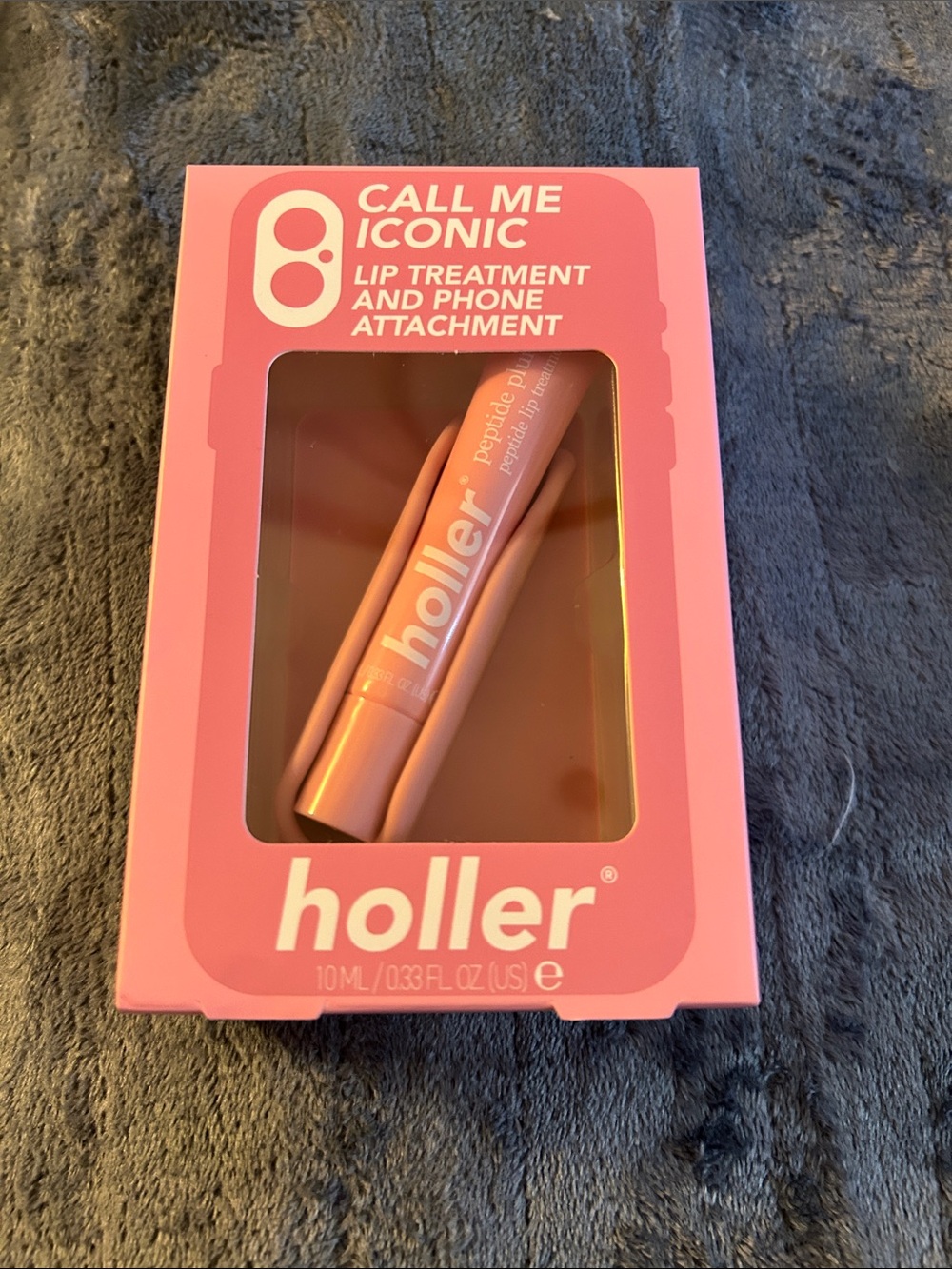 Holler Call Me Iconic Pink Lip Treatment with Phone Attachment